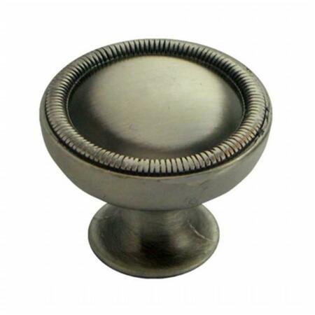 STRATEGIC BRANDS 1.25 in. Satin Antique Nickel Vanilla Guerlain Border Knob 17021